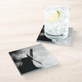 Zaanse Schans Windmühlen Glasuntersetzer (Schrägansicht)