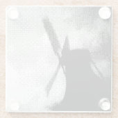 Zaanse Schans Windmühlen Glasuntersetzer (Rückseite)