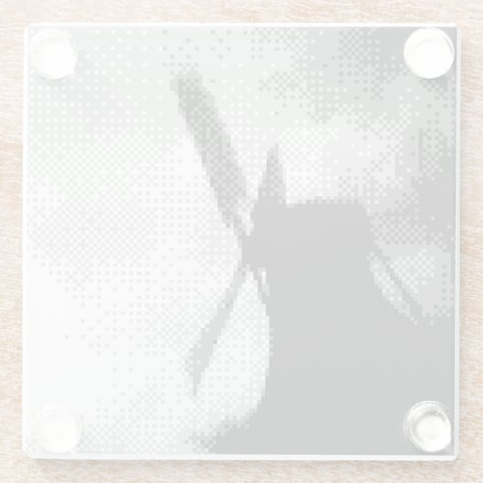 Zaanse Schans Windmühlen Glasuntersetzer (Rückseite)