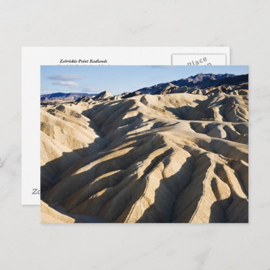 Zabriskie Point Badlands Postkarte (Vorne/Hinten)