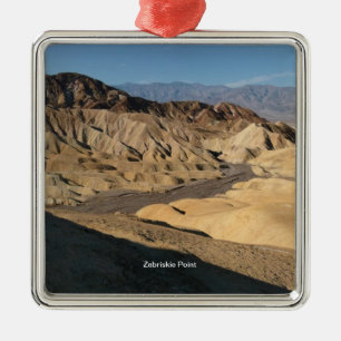 Zabriskie Point - Death Valley, Kalifornien Silbernes Ornament