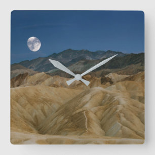 Zabriskie Point   Death Valley Nationalpark Quadratische Wanduhr
