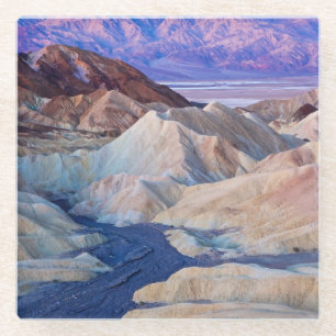 Zabriskie Punkt vor Dämmerung Glasuntersetzer