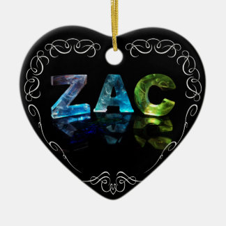 Zac - das NamensZac in 3D beleuchtet (Fotografie) Keramikornament