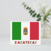 Zacatecas Inoffizielle Flagge Postkarte (Stehend Vorderseite)