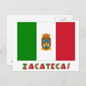 Zacatecas Inoffizielle Flagge Postkarte (Vorne/Hinten)