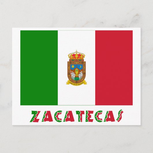 Zacatecas Inoffizielle Flagge Postkarte (Vorderseite)