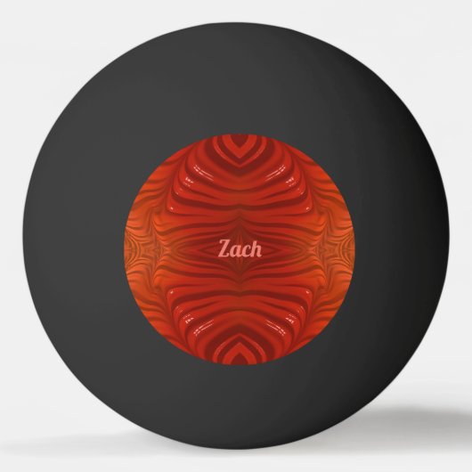 ZACH ~ Mandarine Orange Red ~ Tischtennisball (Rückseite)