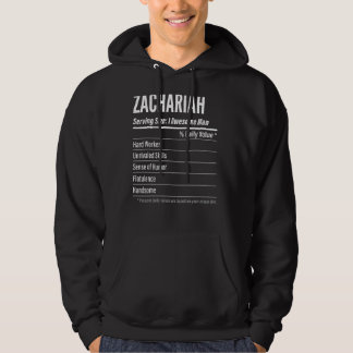 Zachariah Serving Size Nutrition Label Kalorien Hoodie