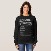Zachariah Serving Size Nutrition Label Kalorien Sweatshirt (Vorne ganz)