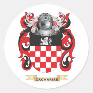Zacharias-Familienwappen (Wappen) Runder Aufkleber