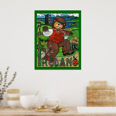 Zachary Bear® Tribut an Irland Poster (Küche)