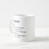 Zachary name, Editable name, Custom name Kaffeetasse (Vorderseite Links)