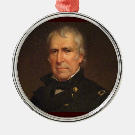 Zachary Taylor 12. Präsident Silbernes Ornament (Vorne)