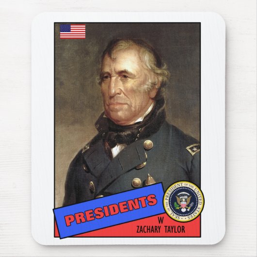 Zachary Taylor Baseball Card Mousepad (Vorne)