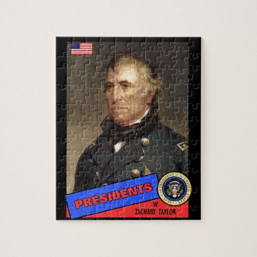 Zachary Taylor Baseball Card Puzzle (Vertikal)