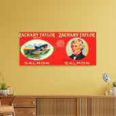 Zachary Taylor Brand Lachs Label Leinwanddruck (Insitu (Wohnzimmer))