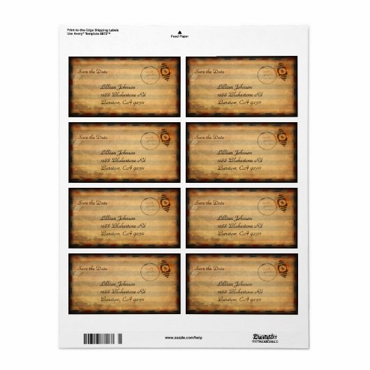 Zachée-Etikett für benutzerdefinierte Rett (Vorne)