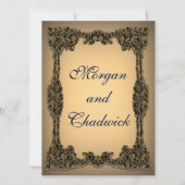 Zachée Formal Wedding Invitation 5,5" x 7,5" Einladung (Rückseite)