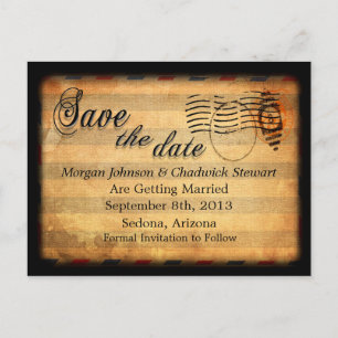 Zachée Save the Date Postcards Ankündigungspostkarte