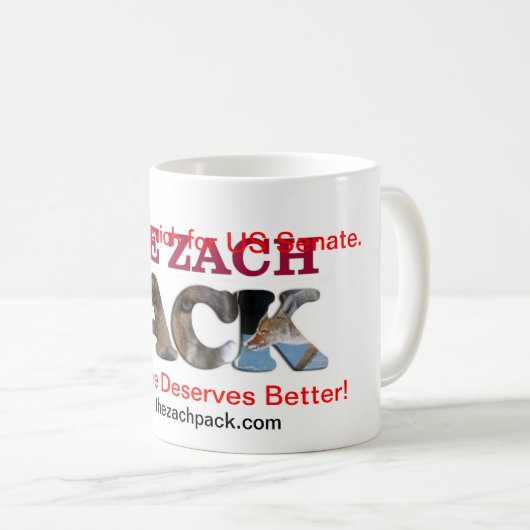 ZachPack 11 Unze-Kaffee-Tasse Kaffeetasse (VorderseiteRechts)