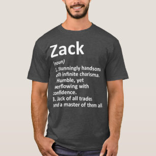 ZACK Definition Personalisiert Name Funny Birthday T-Shirt