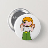 Zack Dragonblade Knopf - kann Blume Button (Vorne & Hinten)