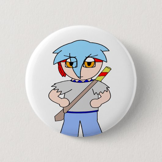 Zack Dragonblade Knopf - Zack Dragonblade Button (Vorderseite)