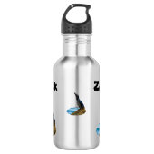 Zack Name mit Pinguin, Wasserflasche (Vorderseite)