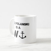 Zack Polanski Anchor Design Tasse Lustig Minimalis (Vorderseite Links)
