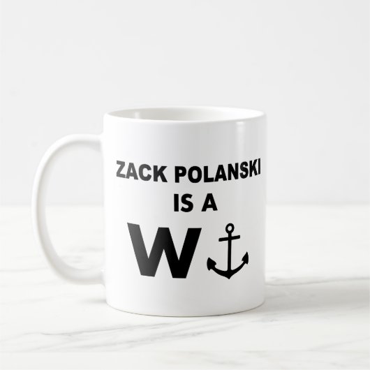 Zack Polanski Anchor Design Tasse Lustig Minimalis (Links)