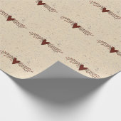 Zacken-Beeren-Herz-Packpapier Geschenkpapier (Ecke)