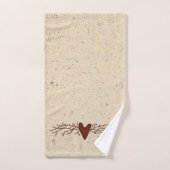 Zacken-Beeren-Herz-Tuch-Set Badhandtuch Set (Handtuch)