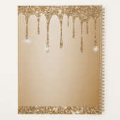 Zacken Gold Glitzer Dripping Beige Planer (Rückseite)