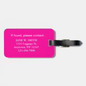 Zacken Sie anderen schwarzen Gepäckanhänger (Rückseite horizontal)