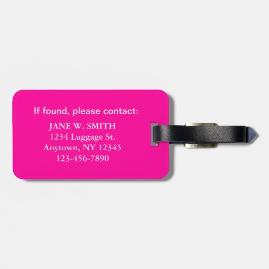 Zacken Sie anderen schwarzen Gepäckanhänger (Rückseite horizontal)