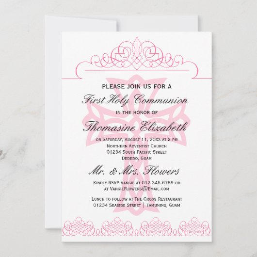 Zacken Sie erste heilige Einladung (Vorderseite)