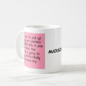 Zacken Sie gesetzten an großen Kaffeetasse (Vorderseite Links)