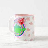 Zacken Sie i-Liebe Dinosaurier mit der Zweifarbige Tasse (Vorderseite Links)