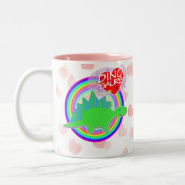 Zacken Sie i-Liebe Dinosaurier mit der Zweifarbige Tasse