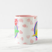 Zacken Sie i-Liebe Dinosaurier mit der Zweifarbige Tasse (Mittel)