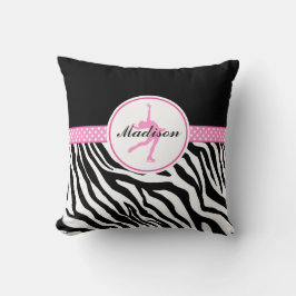 Zacken Sie Ihre Namenszebra-Druck-Zahl Skaten aus Kissen