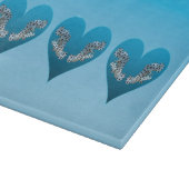 Zackenbarsch - Blaue Herzen, horizontal angeordnet Schneidebrett (Ecke)