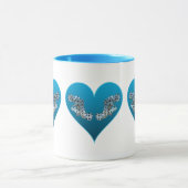 Zackenbarsch - Blaue Herzen, horizontal angeordnet Tasse (Zentrum)