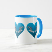 Zackenbarsch - Blaue Herzen, horizontal angeordnet Tasse (VorderseiteRechts)