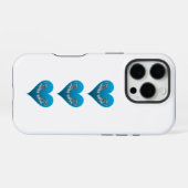 Zackenbarsch - Blaue Herzen, vertikal angeordnet | iPhone Hülle (Rückseite (Horizontal))