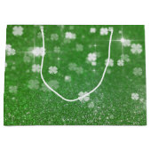 Zackenbarsch Glitzer Clover - Große Geschenktasche Geschenktüte (Vorderseite)