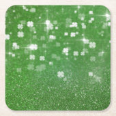 Zackenbarsch Glitzer Clover - PapierUntersetzer Rechteckiger Pappuntersetzer (Vorderseite)