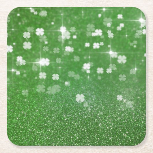 Zackenbarsch Glitzer Clover - PapierUntersetzer Rechteckiger Pappuntersetzer (Vorderseite)