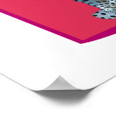 Zackenbarsch in Bewegung - Magenta-getönter Hinter Poster (Ecke)